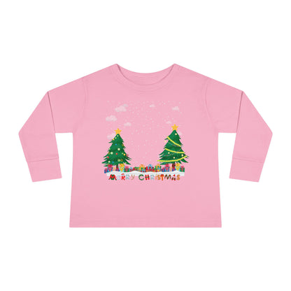 Toddler Long Sleeve Tee - Christmas and snowing - [[{"value":"Wonderwear Kid"}]]