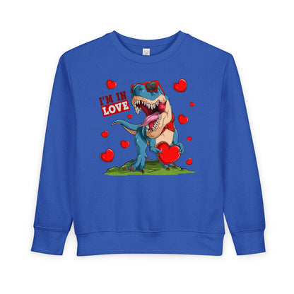 Toddler Sweatshirt -Dinosaur and heart design for valentines - [[{"value":"Wonderwear Kid"}]]