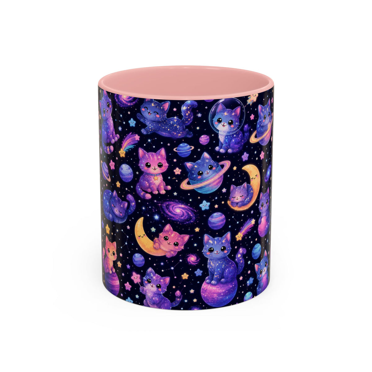 Accent Coffee Mug (11/15 oz) - Galaxy cats