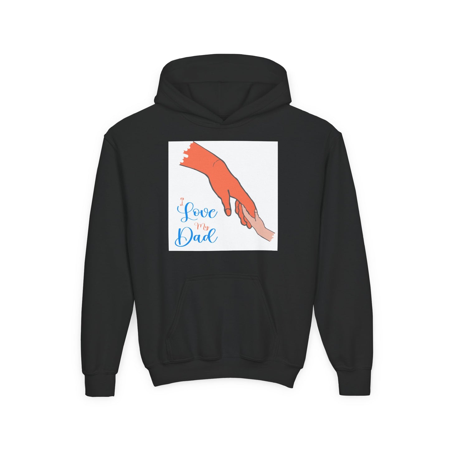 Youth Heavy Blend Hooded Sweatshirt -  Child and dad holding hands