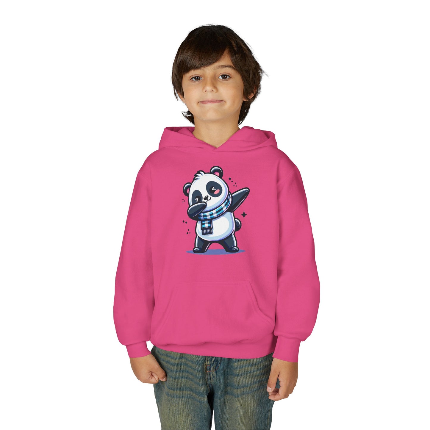Youth Heavy Blend Hooded Sweatshirt - Panda dabbing dance