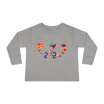 Toddler Long Sleeve Tee - Super kiddo and other hero - [[{"value":"Wonderwear Kid"}]]