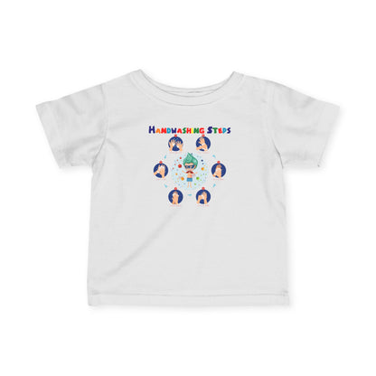 Infant Fine Jersey Tee - Super kiddo how to wash hand properly - [[{"value":"Wonderwear Kid"}]]
