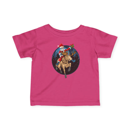 Infant Fine Jersey Tee - Super kiddo riding a reindeer - [[{"value":"Wonderwear Kid"}]]