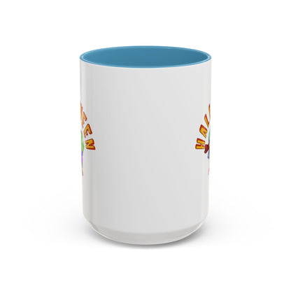 Accent Coffee Mug - Holloween with super kiddo Printify