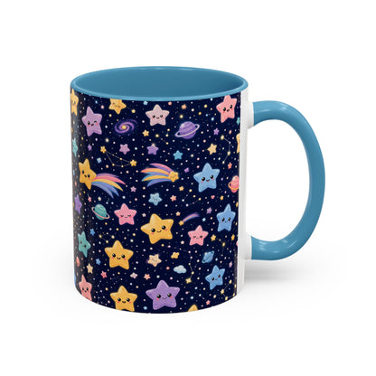 Accent Coffee Mug  (11/15 oz) - Kawaii Pastel Cosmic Night
