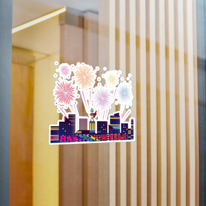 Christmas Kiss-Cut Vinyl Decals – Super kiddo with fireworks with text - [[{"value":"Wonderwear Kid"}]]