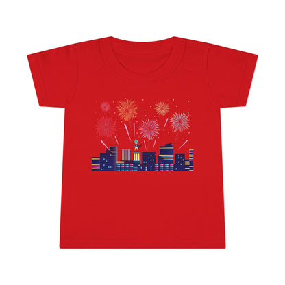 Toddler T-shirt - Super kiddo with fireworks - [[{"value":"Wonderwear Kid"}]]