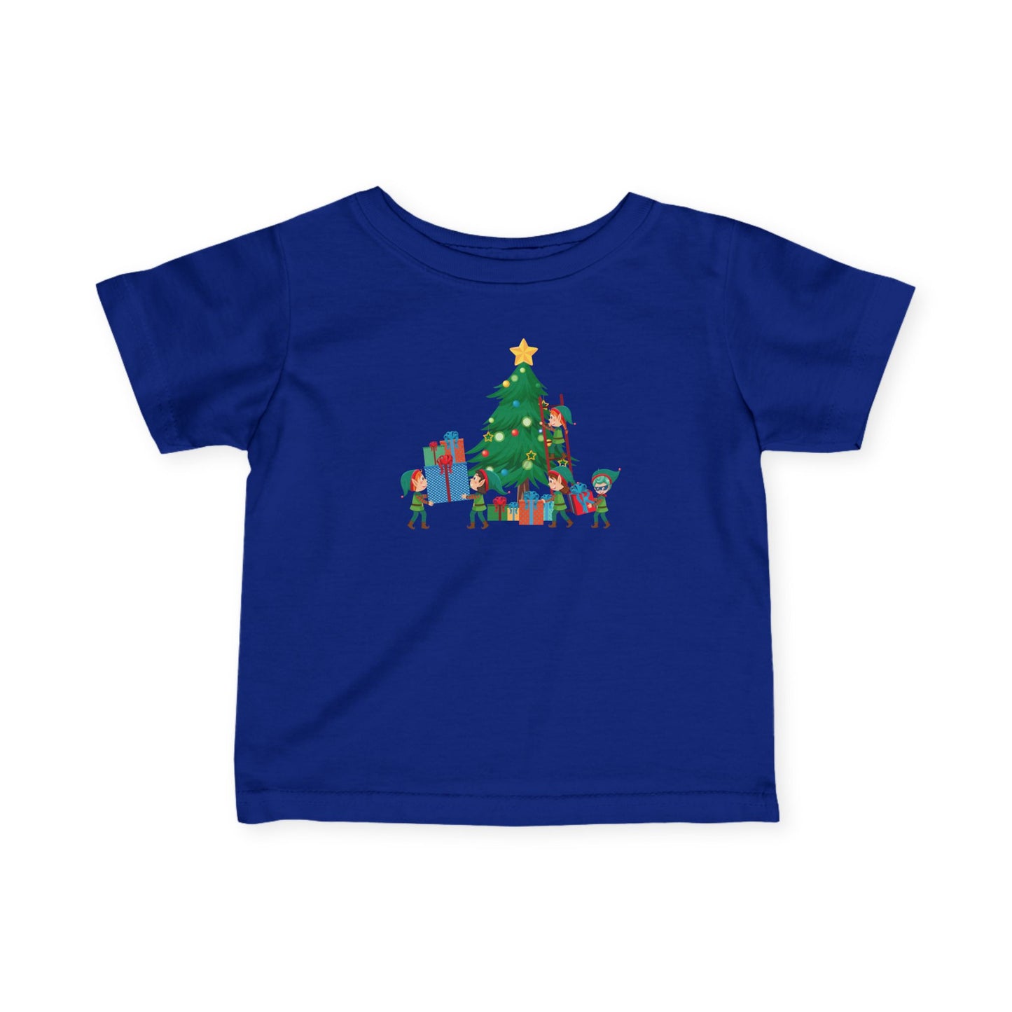 Infant Fine Jersey Tee - Super kiddo putting gifts on christmas tree - [[{"value":"Wonderwear Kid"}]]