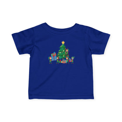 Infant Fine Jersey Tee - Super kiddo putting gifts on christmas tree - [[{"value":"Wonderwear Kid"}]]