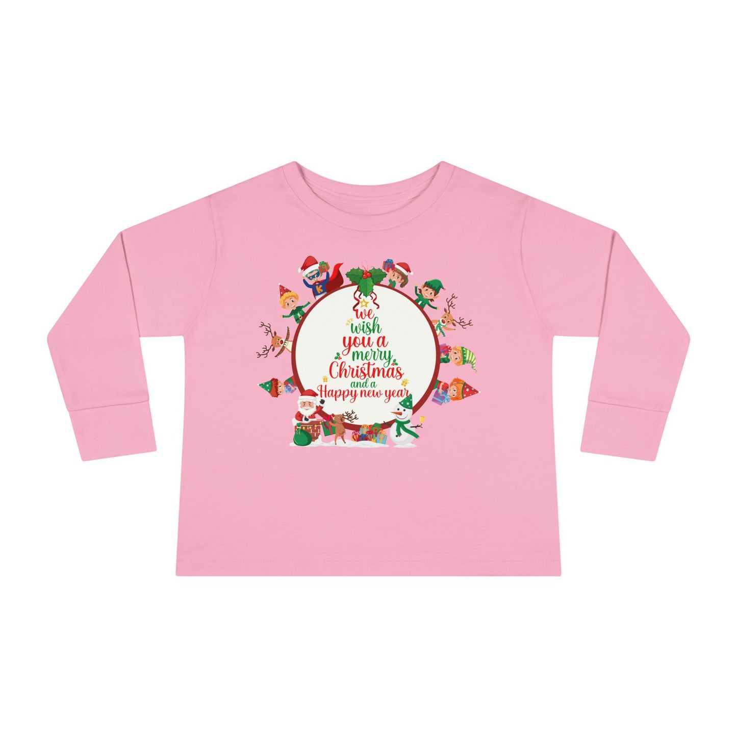 Toddler Long Sleeve Tee - We wish you a merry christmas - [[{"value":"Wonderwear Kid"}]]