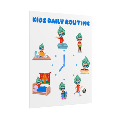 Rolled Posters - Super kiddo daily routine - [[{"value":"Wonderwear Kid"}]]