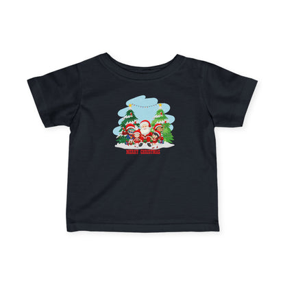 Infant Fine Jersey Tee - Super kiddo with santa claus Merry christmas - [[{"value":"Wonderwear Kid"}]]