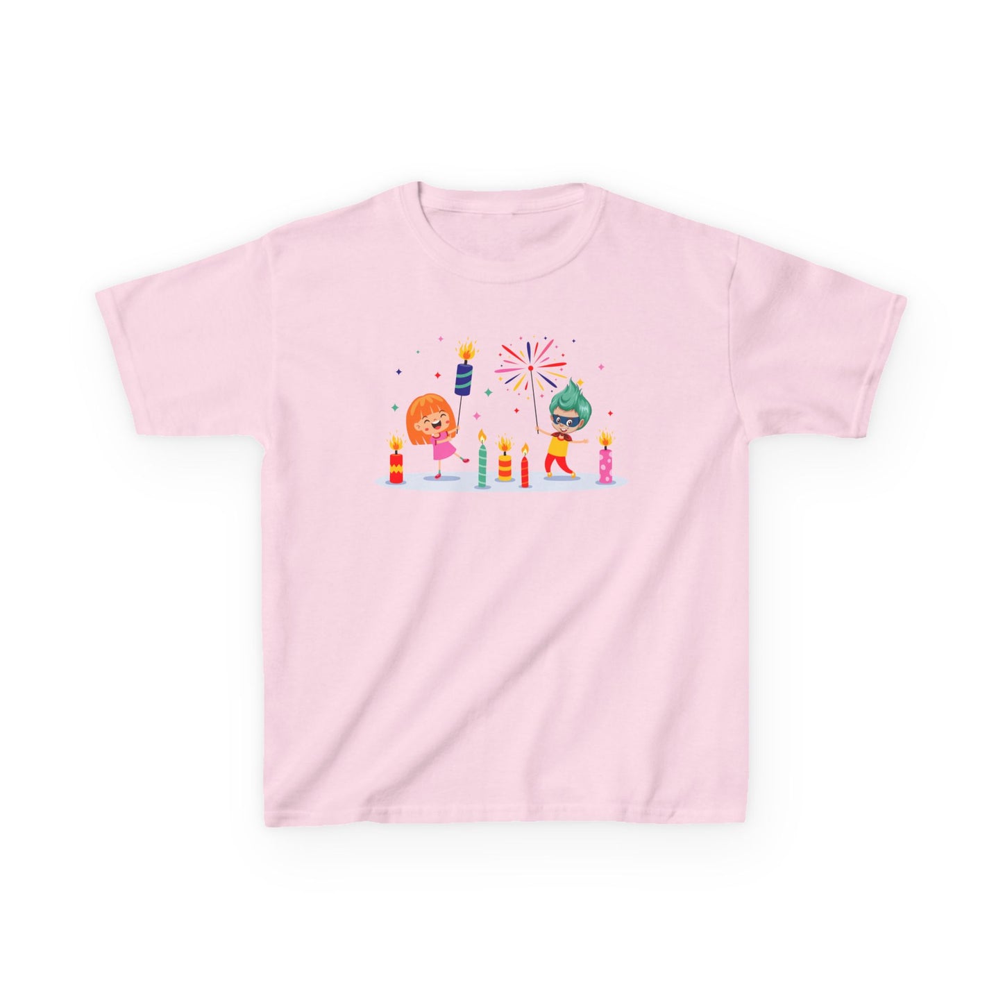 Kids Heavy Cotton™ Tee - Super kiddo lighting fireworks - [[{"value":"Wonderwear Kid"}]]