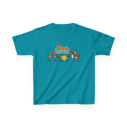 Kids Heavy Cotton™ Tee - Merry christmas and reindeer - [[{"value":"Wonderwear Kid"}]]