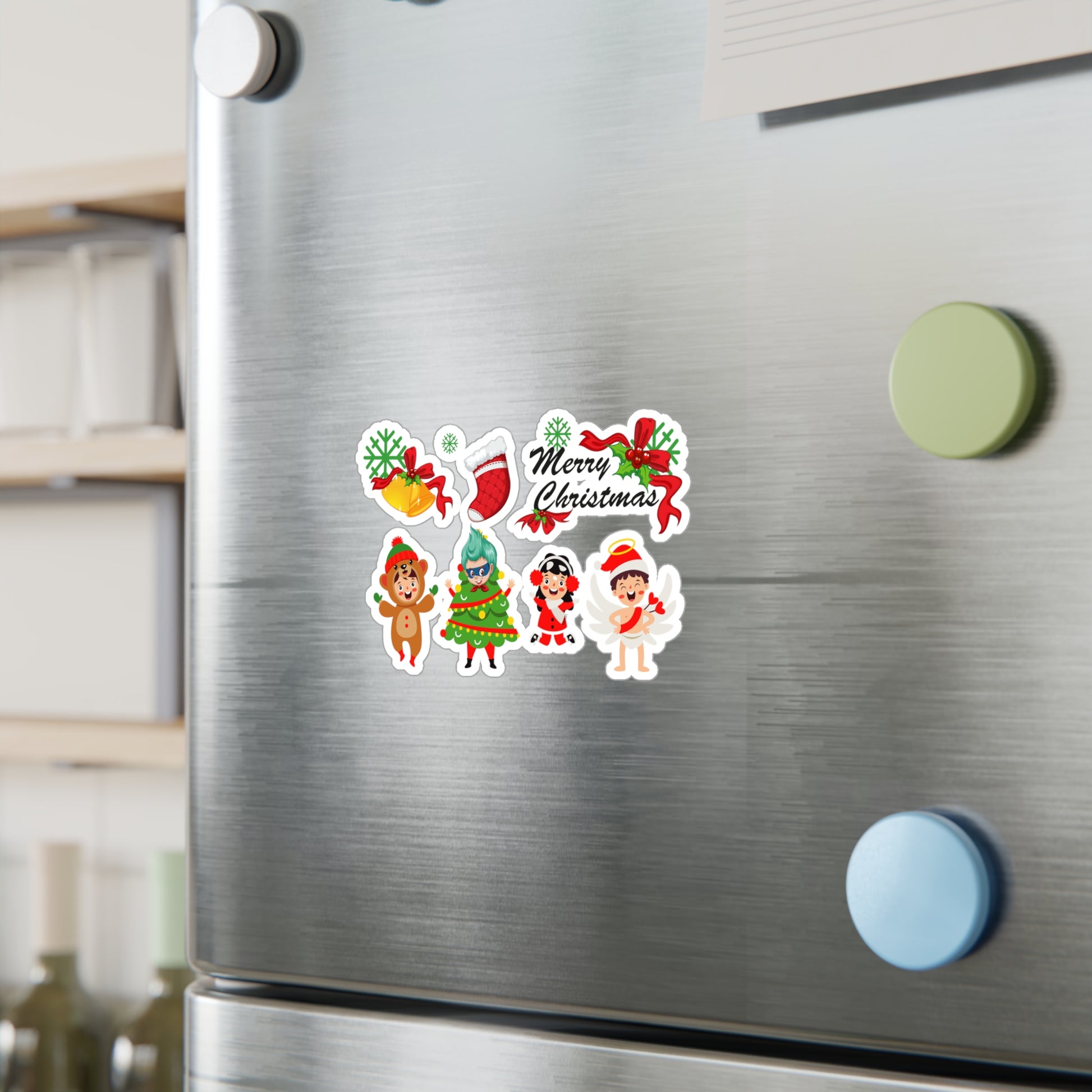 Christmas Kiss-Cut Vinyl Decals – Merry christmas from super kid - [[{"value":"Wonderwear Kid"}]]