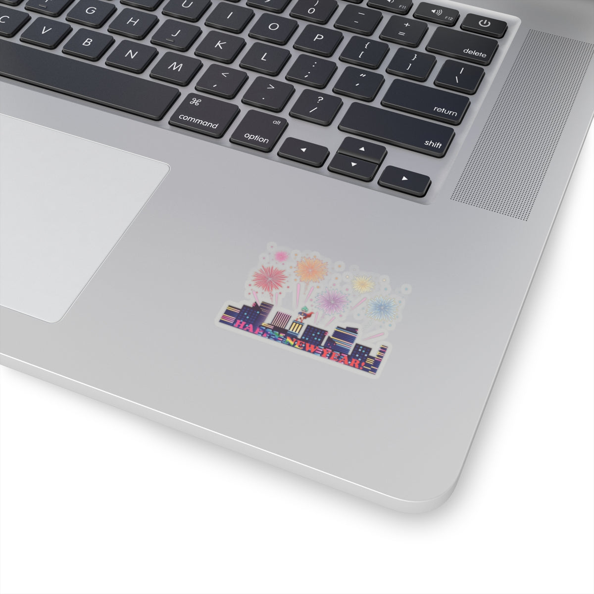 Kiss-Cut Stickers - Super kiddo with fireworks with text - [[{"value":"Wonderwear Kid"}]]