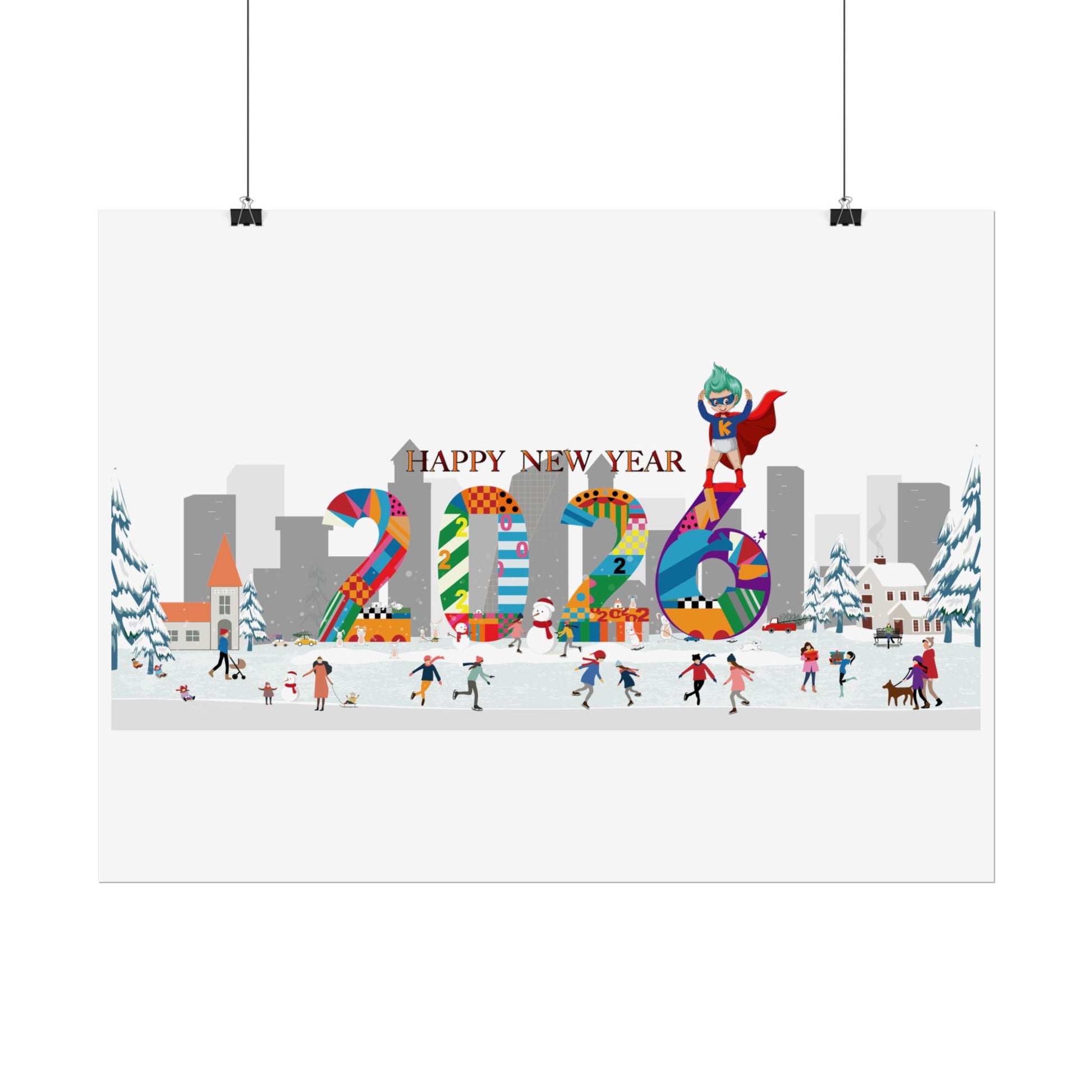 Rolled Posters - Happy 2026 - [[{"value":"Wonderwear Kid"}]]