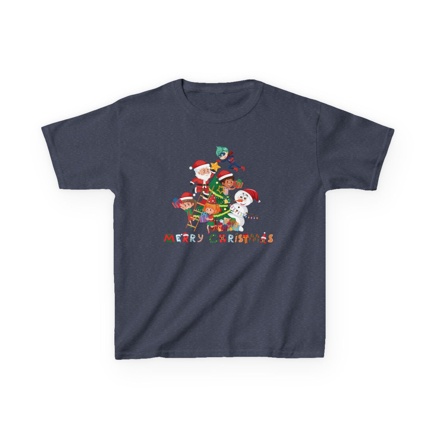 Kids Heavy Cotton™ Tee - Super kiddo making christmas tree with text - [[{"value":"Wonderwear Kid"}]]