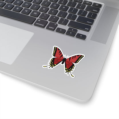 Kiss-Cut Stickers - Red Butterfly Printify