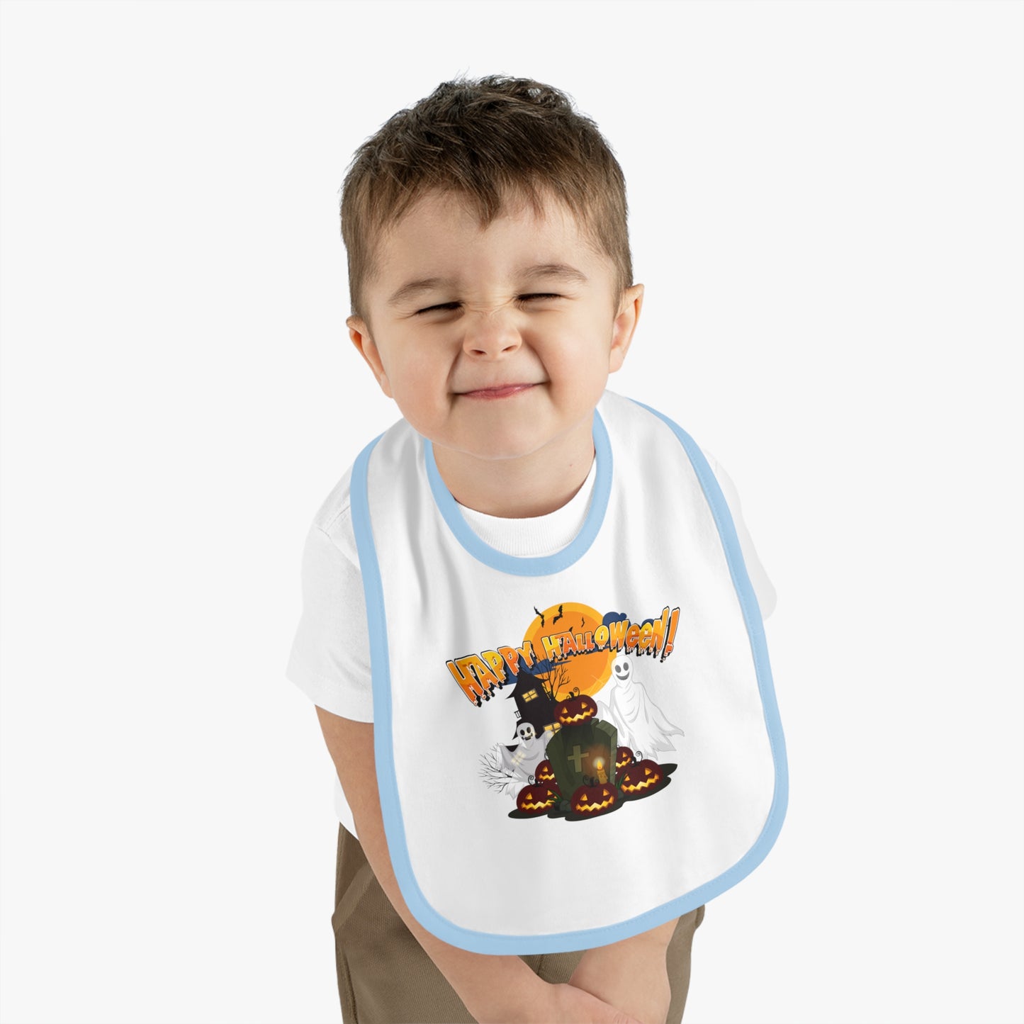 Baby Bib - Happy holloween - cemetery