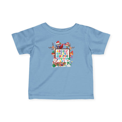 Infant Fine Jersey Tee - Christmas alphabet with super kiddo - [[{"value":"Wonderwear Kid"}]]