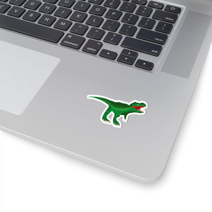 Kiss-Cut Vinyl Decals - Tyrannosaurus green Printify