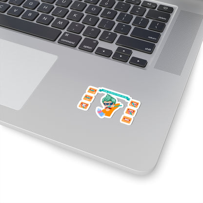 Kiss-Cut Stickers - Super kiddo how to brush teeth - [[{"value":"Wonderwear Kid"}]]