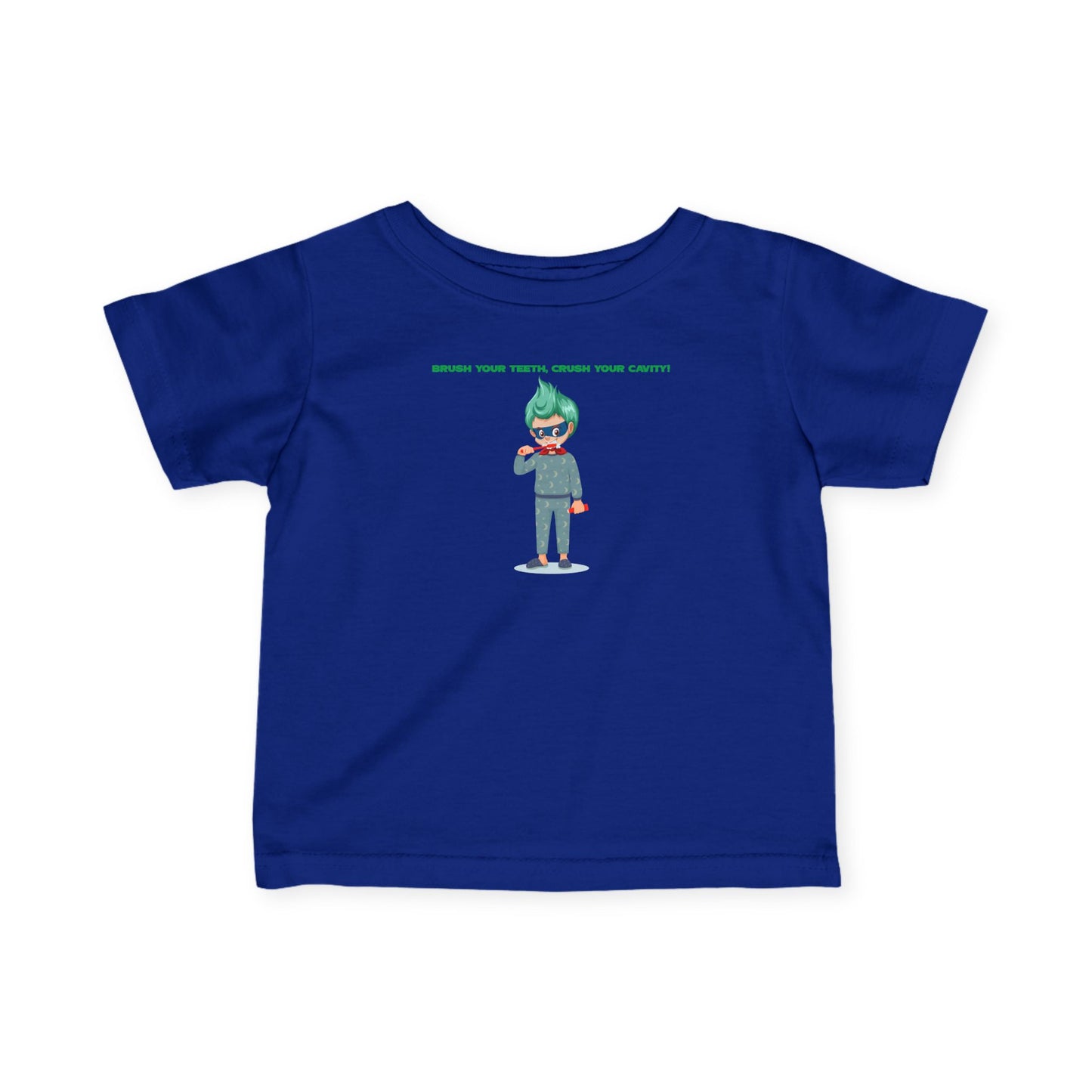 Infant Fine Jersey Tee - Super kiddo brushing teeth