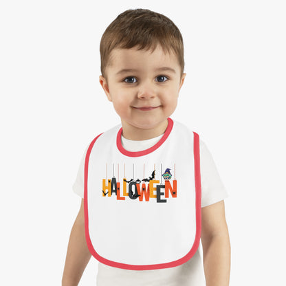 Baby Bib - Holloween hanging letters Printify