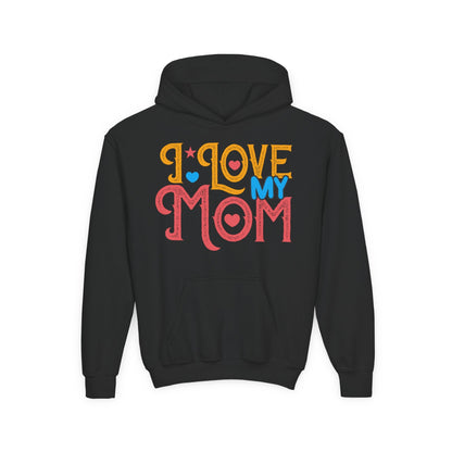 Youth Heavy Blend Hooded Sweatshirt -  I love my Mommy Printify