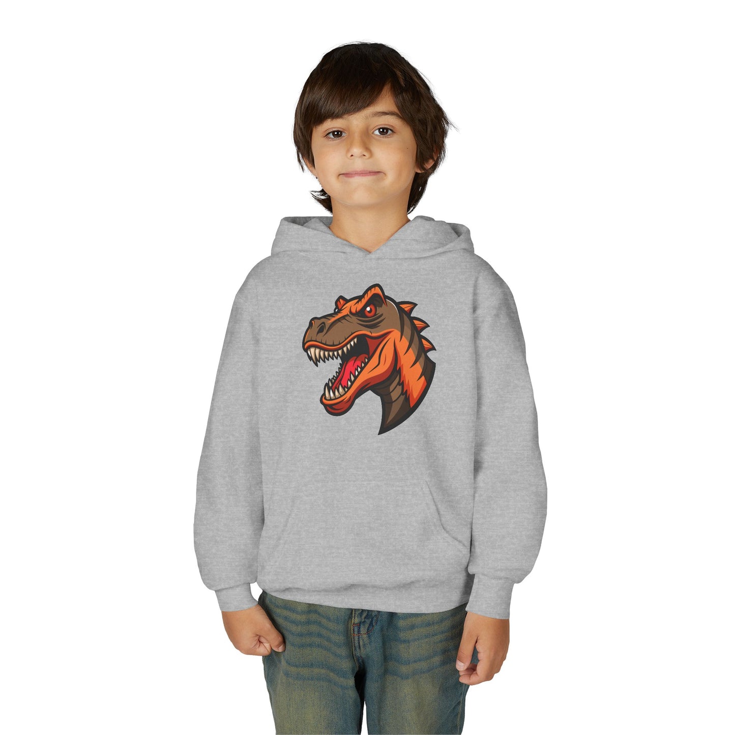 Youth Heavy Blend Hooded Sweatshirt -  Tyrannosaurus rex