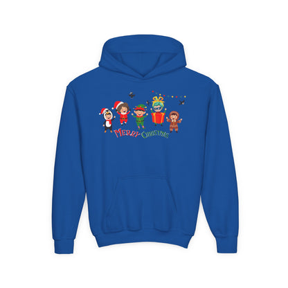 Youth Heavy Blend Hooded Sweatshirt - Merry christmas by super kiddo and friends - [[{"value":"Wonderwear Kid"}]]