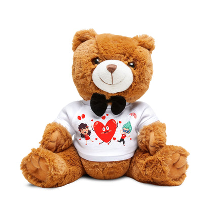 Teddy Bear with T-Shirt - Valentines - Super kiddo and friend - [[{"value":"Wonderwear Kid"}]]