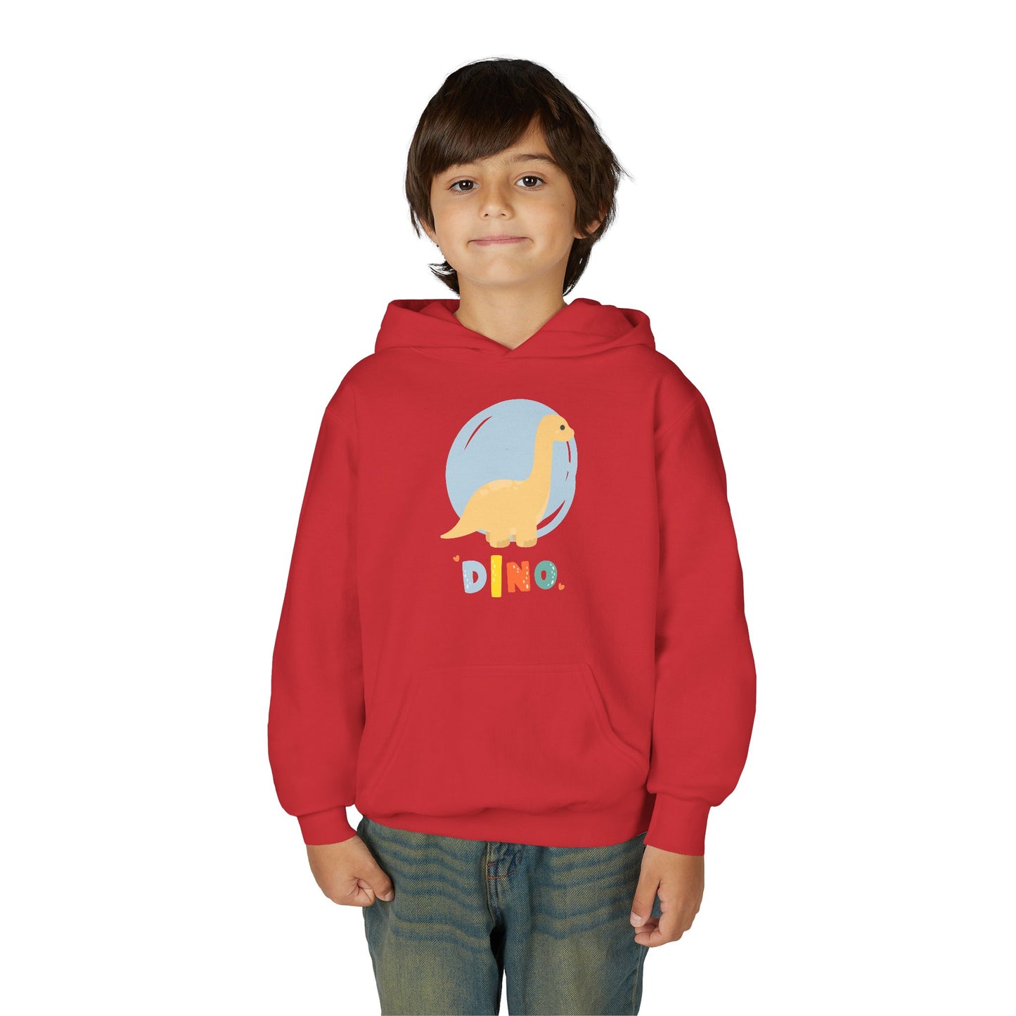 Youth Heavy Blend Hooded Sweatshirt - Dino Embrace