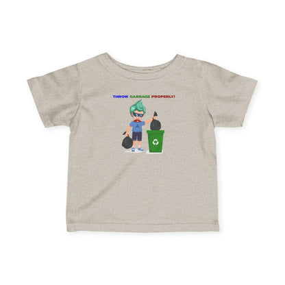 Infant Fine Jersey Tee - Super kiddo taking trash out - [[{"value":"Wonderwear Kid"}]]