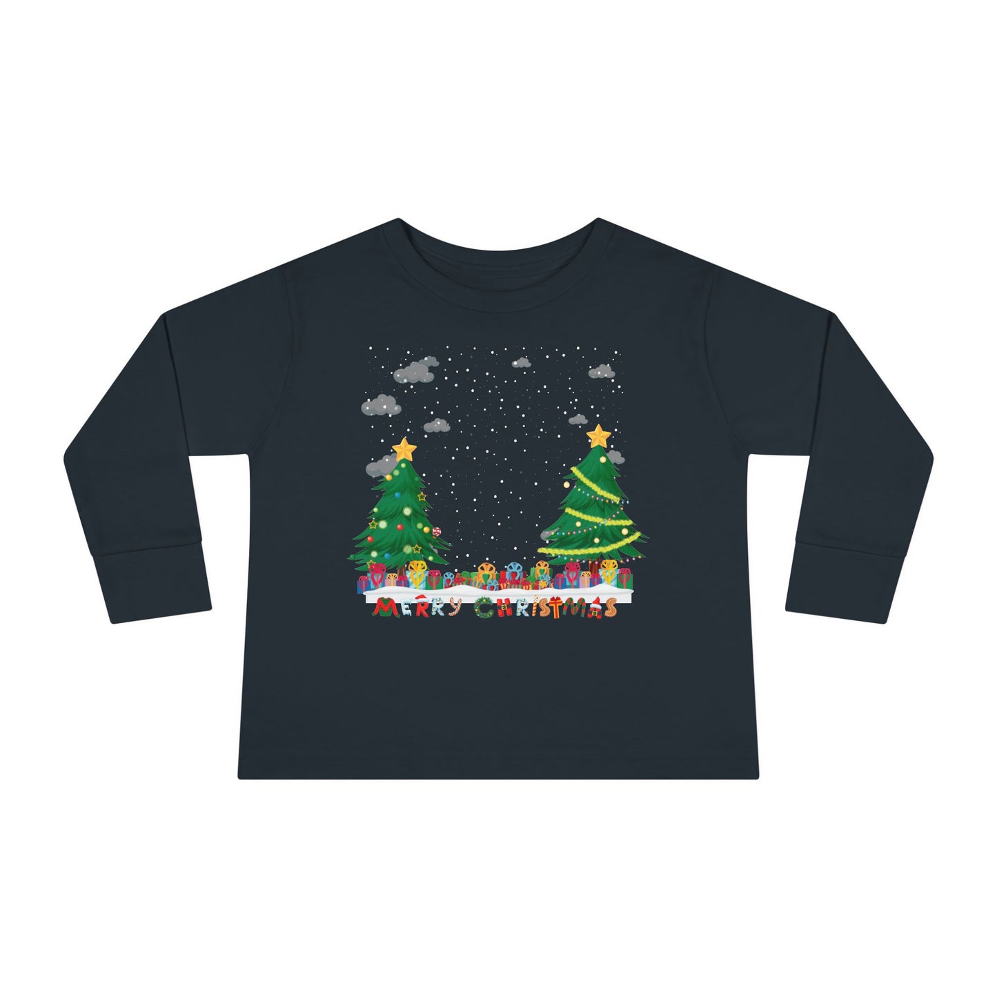 Toddler Long Sleeve Tee - Christmas and snowing - [[{"value":"Wonderwear Kid"}]]