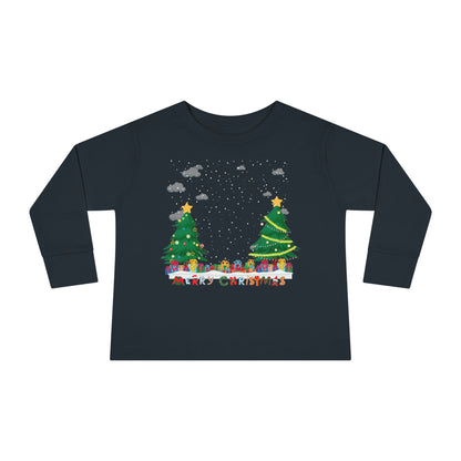 Toddler Long Sleeve Tee - Christmas and snowing - [[{"value":"Wonderwear Kid"}]]