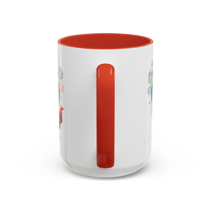 Accent Coffee Mug - Super kiddo holding globe - [[{"value":"Wonderwear Kid"}]]