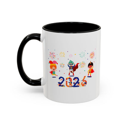 Accent Coffee Mug - Super kiddo and other hero - [[{"value":"Wonderwear Kid"}]]
