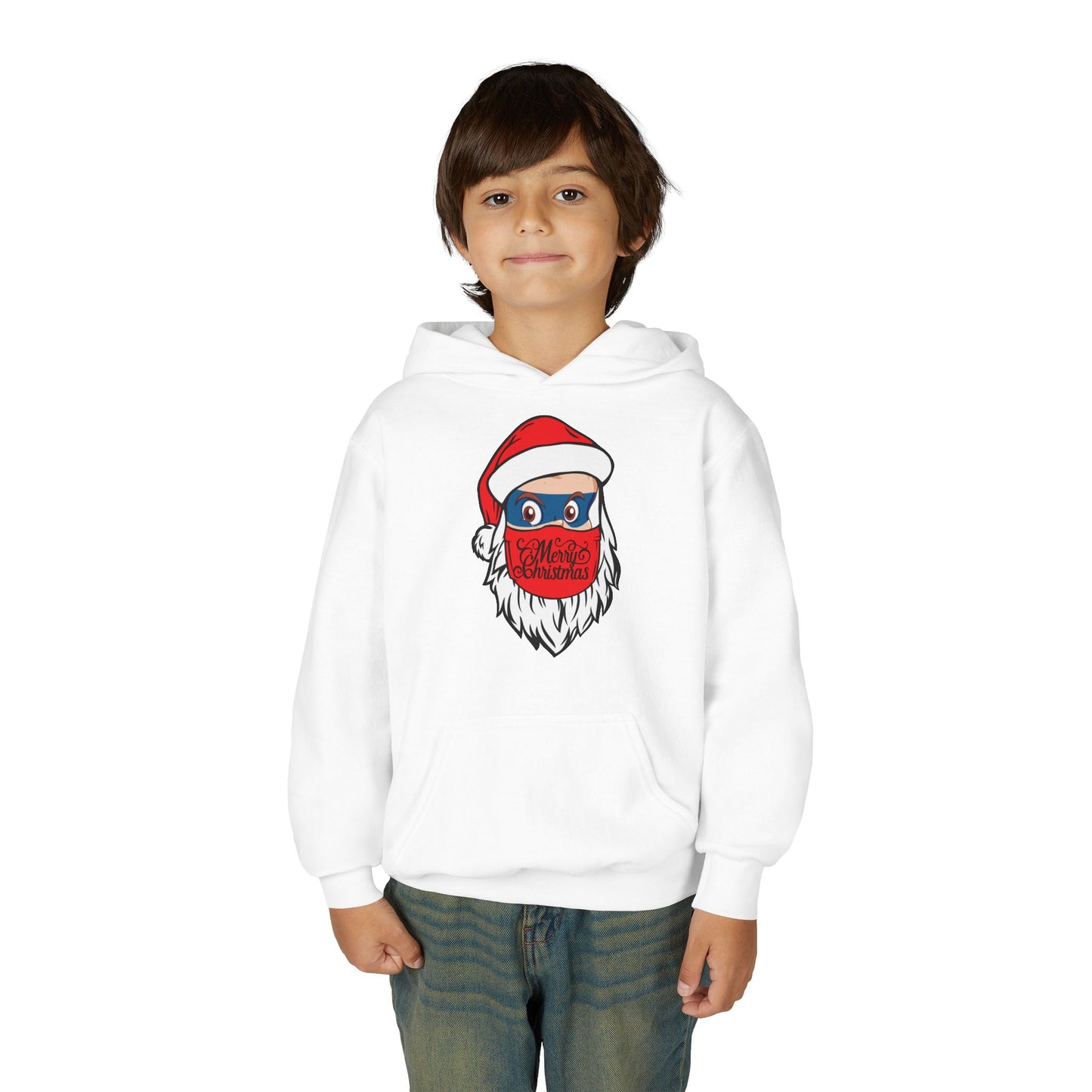 Youth Heavy Blend Hooded Sweatshirt - Santa Super kiddo - [[{"value":"Wonderwear Kid"}]]