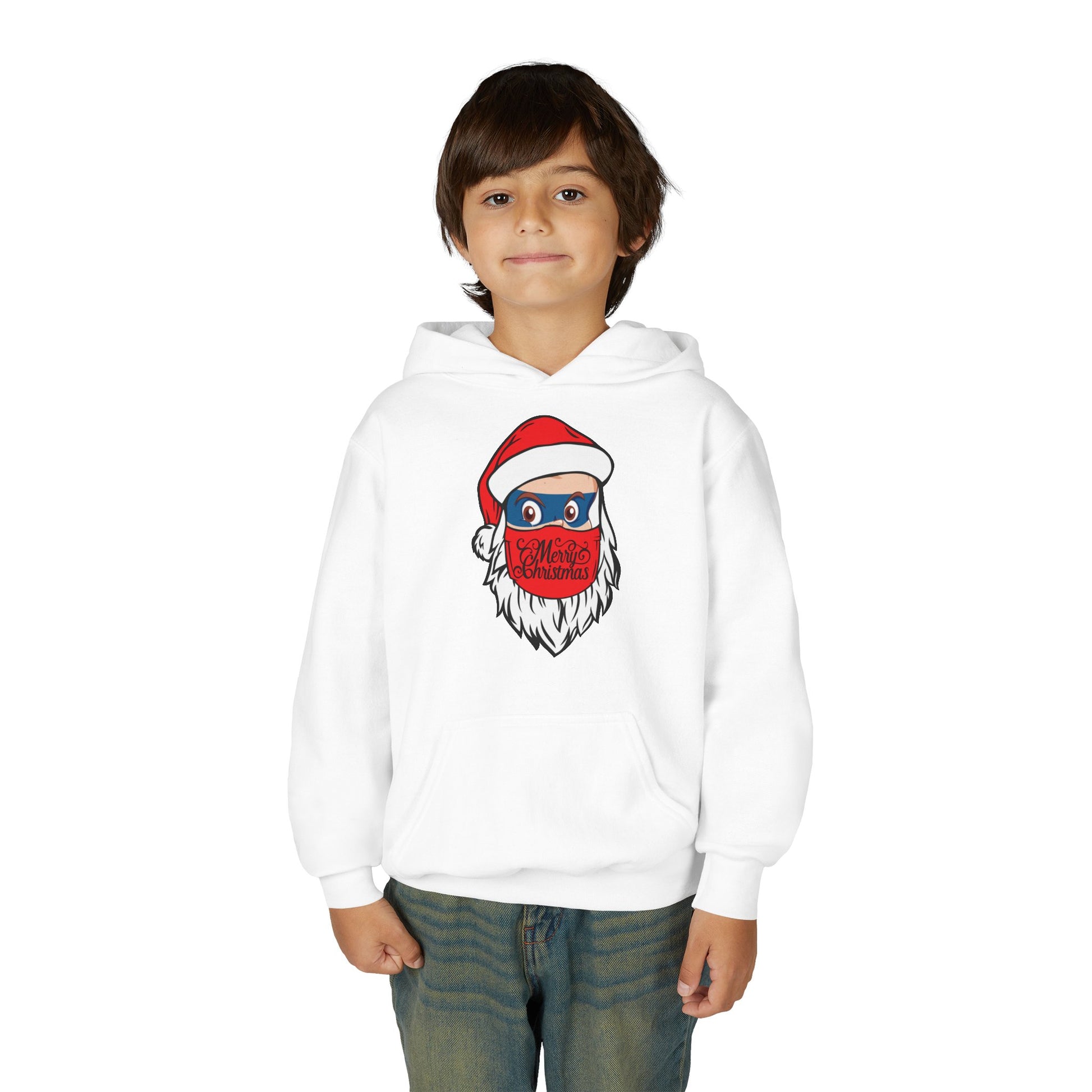 Youth Heavy Blend Hooded Sweatshirt - Santa Super kiddo - [[{"value":"Wonderwear Kid"}]]