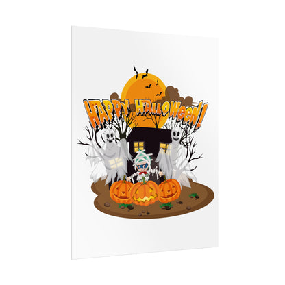 Rolled Posters - Super kiddo with ghost - [[{"value":"Wonderwear Kid"}]]