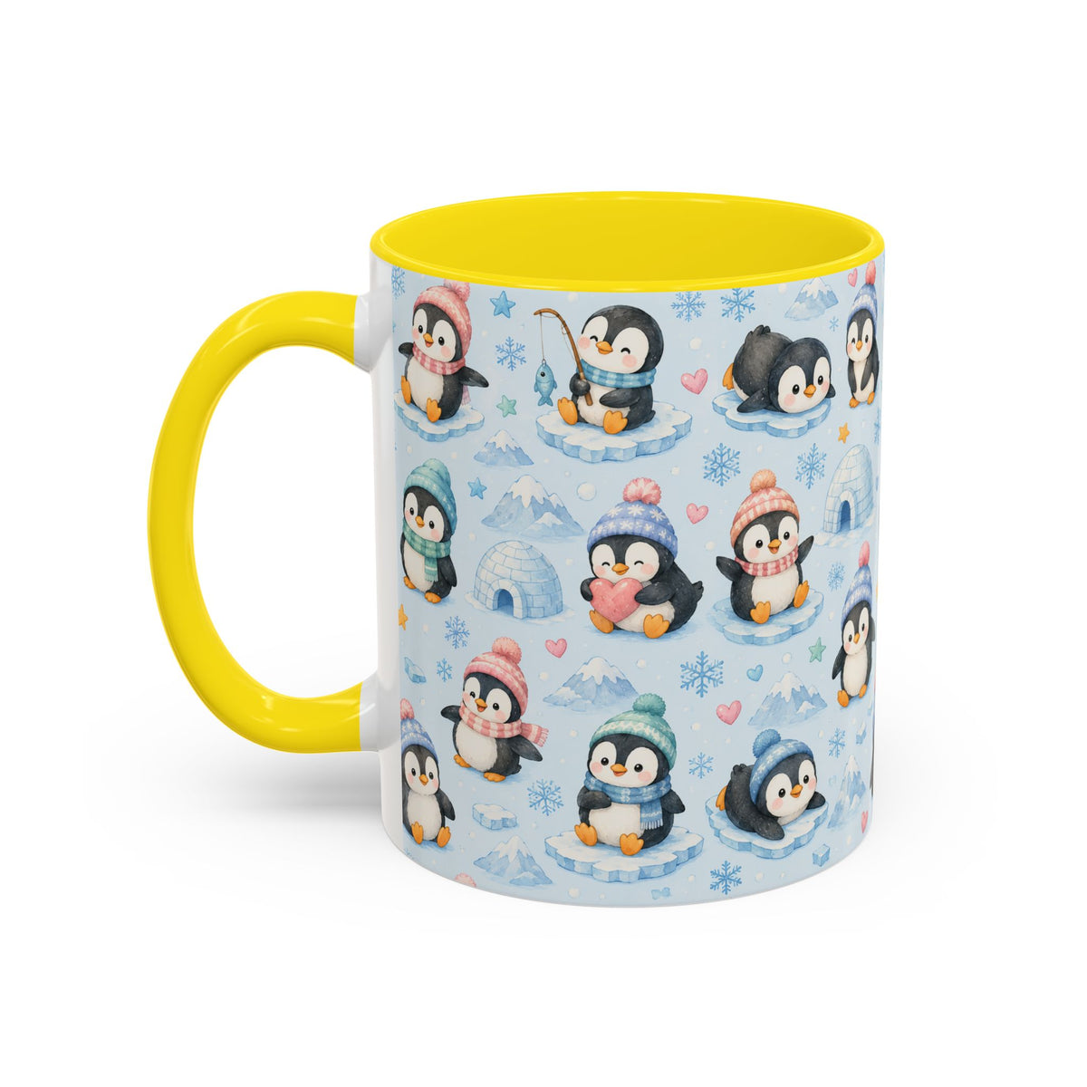 Accent Coffee Mug  (11/15 oz) - Penguin Winter Wonderland