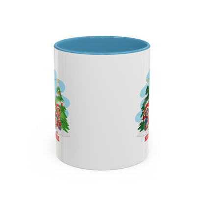 Accent Coffee Mug - Super kiddo with santa claus Merry christmas - [[{"value":"Wonderwear Kid"}]]