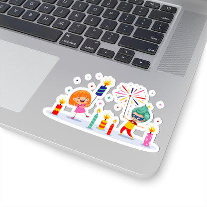 Kiss-Cut Stickers - Super kiddo lighting fireworks - [[{"value":"Wonderwear Kid"}]]