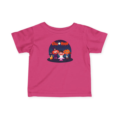 Infant Fine Jersey Tee - Super kiddo wearing pumpkin - [[{"value":"Wonderwear Kid"}]]