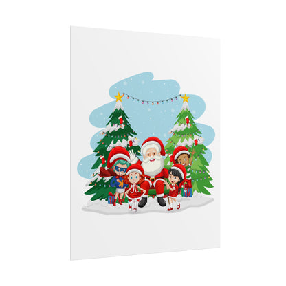 Rolled Posters - Super kiddo with santa claus - [[{"value":"Wonderwear Kid"}]]