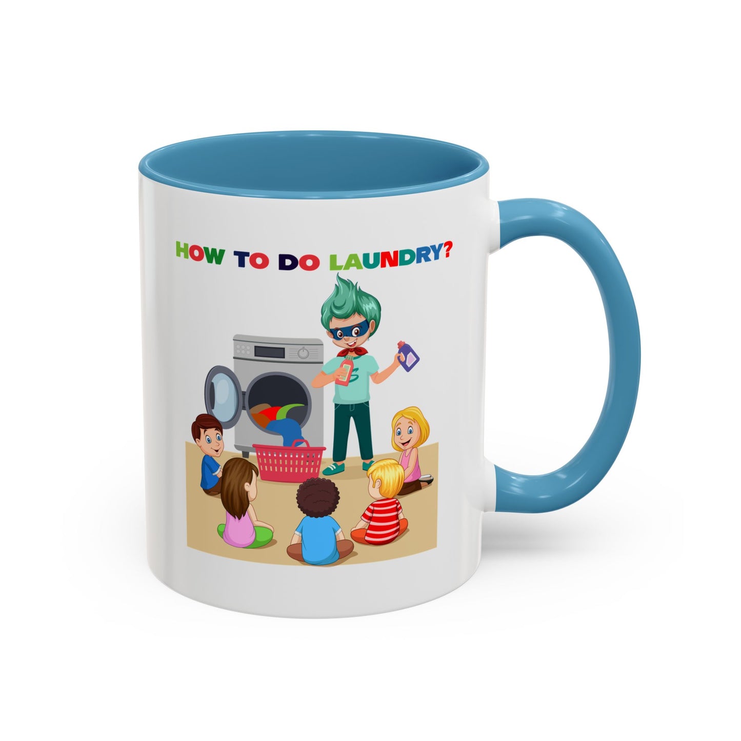 Accent Coffee Mug - super kiddo teaching laundry