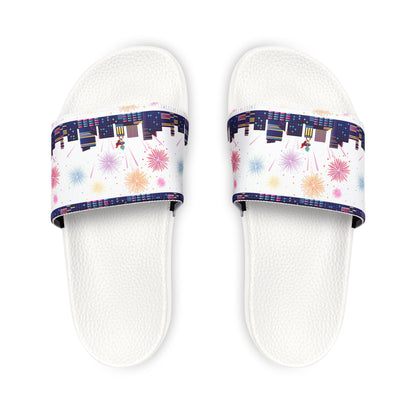 Youth Removable-Strap Sandals - Super kiddo with fireworks - [[{"value":"Wonderwear Kid"}]]
